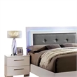 Gely 4pc Queen Bedroom Set- Button Tufted Upholstery- LED- Glossy White