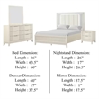 Toi 4pc Queen Bedroom Set w Dresser Mirror- Fluted LED- White Upholstery