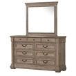 Roi 4pc Queen Bedroom Set- Tall Shutter Headboard- Weathered Gray