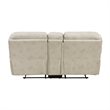 Tony Manual Reclining Loveseat w Center Console- USB Ports- Sand Brown