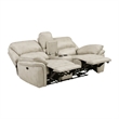 Tony Power Reclining Loveseat w Center Console- USB Ports- Sand Brown