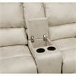 Tony Power Reclining Loveseat w Center Console- USB Ports- Sand Brown