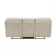 Tony Manual Reclining Sofa- Plush Sand Brown Microfiber and Foam