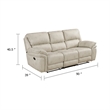 Tony Manual Reclining Sofa- Plush Sand Brown Microfiber and Foam
