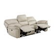 Tony Power Reclining Sofa w USB Ports- Sand Brown Microfiber and Foam