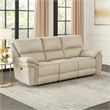 Tony Power Reclining Sofa w USB Ports- Sand Brown Microfiber and Foam