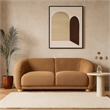 Oliver Loveseat with Round Sloped Arms- Soft Brown Boucle 68 Inch