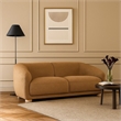 Oliver Sofa with Round Back Sloped Arms- Soft Brown Boucle 88 Inch