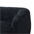 Oliver Loveseat with Round Sloped Arms- Soft Black Chenille 68 Inch