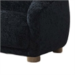 Oliver Loveseat with Round Sloped Arms- Soft Black Chenille 68 Inch