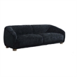 Oliver Loveseat with Round Sloped Arms- Soft Black Chenille 68 Inch
