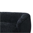 Oliver Sofa with Round Back Sloped Arms- Soft Black Chenille 88 Inch