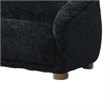 Oliver Sofa with Round Back Sloped Arms- Soft Black Chenille 88 Inch