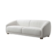 Oliver Loveseat with Round Back Sloped Arms- Soft White Boucle 68 Inch