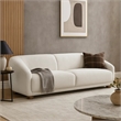 Oliver Loveseat with Round Back Sloped Arms- Soft White Boucle 68 Inch