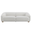 Oliver Sofa with Round Back Sloped Arms- Soft White Boucle 88 Inch