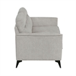 Teli Loveseat- Light Tan Brown Microfiber- Black Metal Legs- 57 Inch