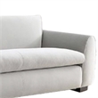 Sero Loveseat- Padded Bench Seat- Modern Light Gray Velvet 69 Inch
