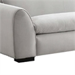 Sero Loveseat- Padded Bench Seat- Modern Light Gray Velvet 69 Inch