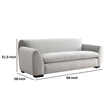 Sero Loveseat- Padded Bench Seat- Modern Light Gray Velvet 69 Inch