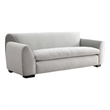 Sero Loveseat- Padded Bench Seat- Modern Light Gray Velvet 69 Inch