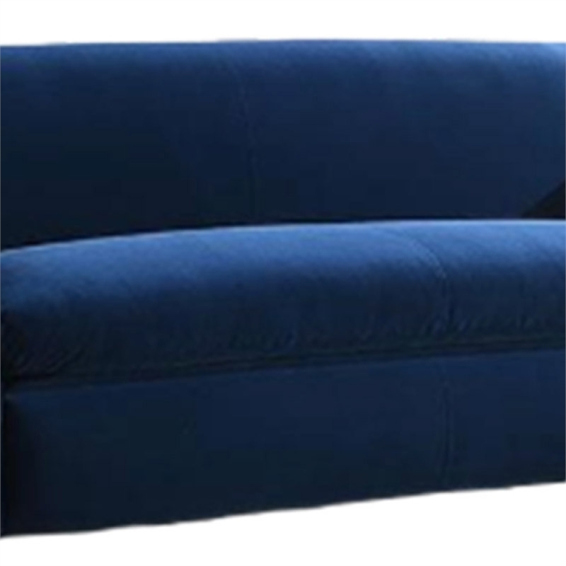 Sero Loveseat- Padded Bench Seat- Modern Royal Blue Velvet 69 Inch