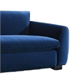 Sero Loveseat- Padded Bench Seat- Modern Royal Blue Velvet 69 Inch