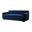 Sero Sofa- Padded Bench Style Seat- Modern Royal Blue Velvet 89 Inch