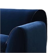 Sero Sofa- Padded Bench Style Seat- Modern Royal Blue Velvet 89 Inch