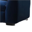 Sero Sofa- Padded Bench Style Seat- Modern Royal Blue Velvet 89 Inch