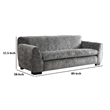 Sero Sofa- Padded Bench Style Seat- Modern Dark Gray Velvet 89 Inch