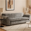 Sero Sofa- Padded Bench Style Seat- Modern Dark Gray Velvet 89 Inch