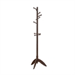 Pon 7 Tier Coat Rack w 11 Hooks and Tripod Base- 70 Inch Dark Brown