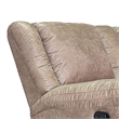 Jem Loveseat with Console- Light Brown Faux Leather- 77 Inch