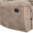 Jem Loveseat with Console- Light Brown Faux Leather- 77 Inch