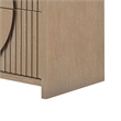 Tanya Nightstand with 2 Drawers- Reeded Panels- Natural Brown Wood