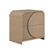 Tanya 5pc Queen Bedroom Set with 2 Nightstands-  Reeded Brown Wood