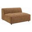Sery Modular Armless Chair- Chocolate Brown Suede Tight Seat and Low Back