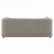 Gely 87 Inch Sofa with 3 Accent Pillows- Straight Arms- Gray Chenille