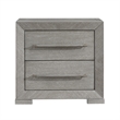 Ova Nightstand- 2 Drawer w Framed Front & Wood Accent Handles- Gray