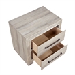 Ely Nightstand- 2 Drawers with Antique Brass Long Handles- Gray