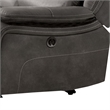 Heny Manual Reclining Loveseat- Pillow Tufted Back- Dark Gray 68 Inch