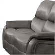 Heny Manual Reclining Loveseat- Pillow Tufted Back- Dark Gray 68 Inch