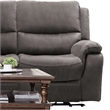 Heny Manual Reclining Sofa- Pillow Tufted Back- Dark Gray 88 Inch