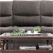 Heny Manual Reclining Sofa- Pillow Tufted Back- Dark Gray 88 Inch
