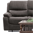 Heny Manual Reclining Sofa- Pillow Tufted Back- Dark Gray 88 Inch