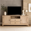 Cherie TV Stand Cabinet- Storage Cabinets- Light White Wash- 72 Inch