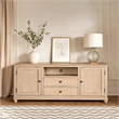 Cherie TV Stand Cabinet- Storage Cabinets- Light White Wash- 72 Inch