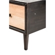 Lucas Coffee Table- 2 Drawers- Brown- Black Solid Rubberwood- 52 Inch