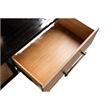 Lucas Coffee Table- 2 Drawers- Brown- Black Solid Rubberwood- 52 Inch